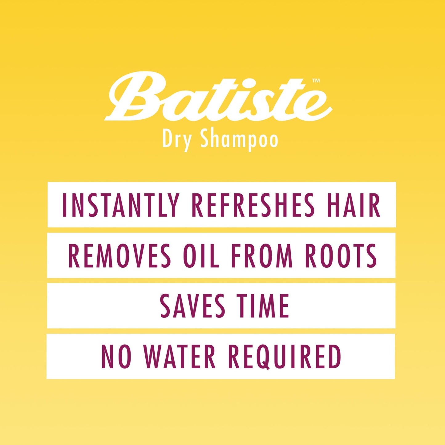 Batiste brilliant blonde dry shampoo texture and volume boost demonstration