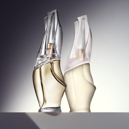 Donna Karan Cashmere Mist 2 piece luxury set unboxed on a clean white surface.