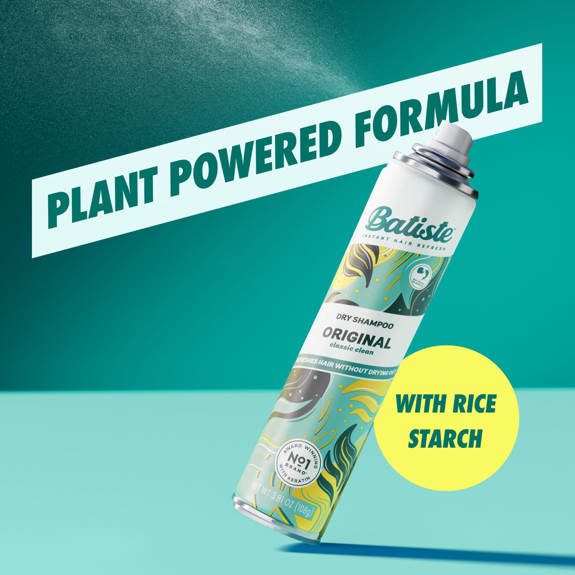 Close up of Batiste original formula branding