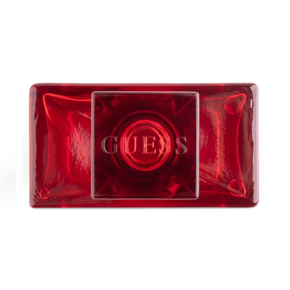 Close up of Guess Seductive Red fragrance branding