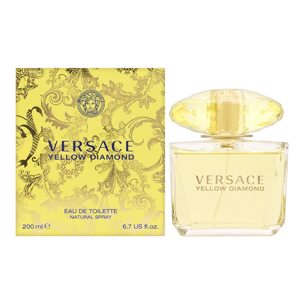 Versace Yellow Diamond luxury women fragrance spray bottle