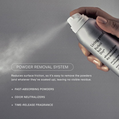 Living Proof dry shampoo for oil and sweat absorption cap view