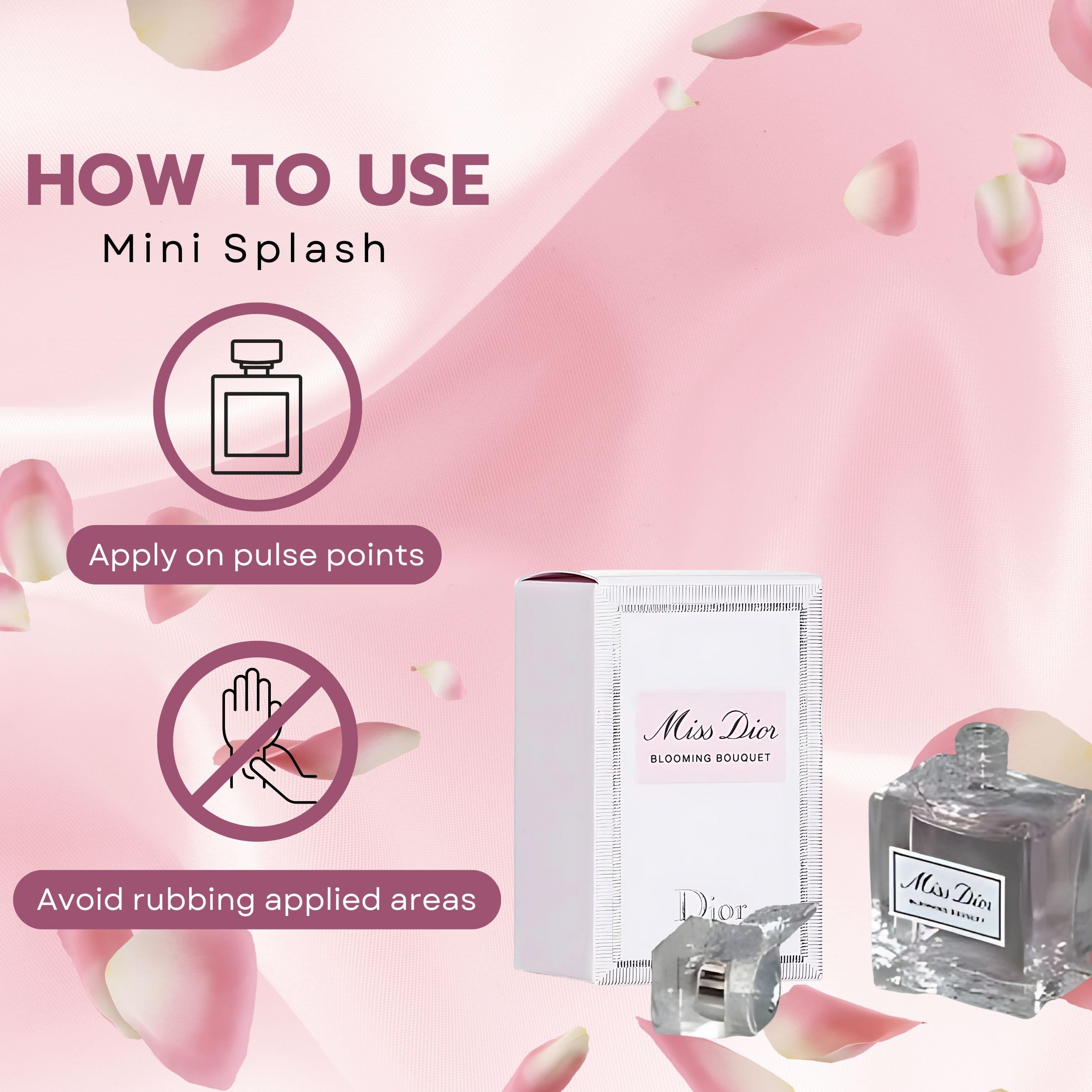 Authentic Christian Dior floral miniature fragrance splash for her