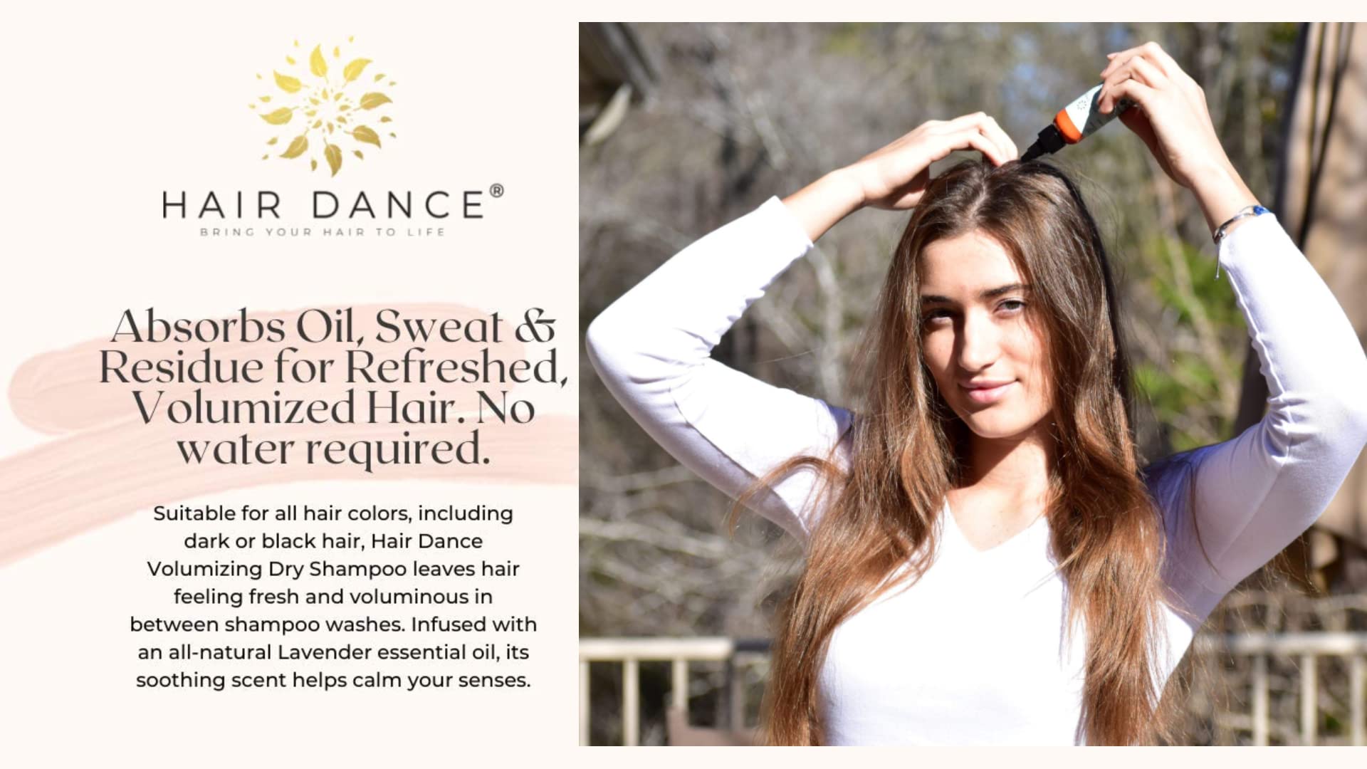 Hair Dance 1 Ounce travel size dry shampoo powder
