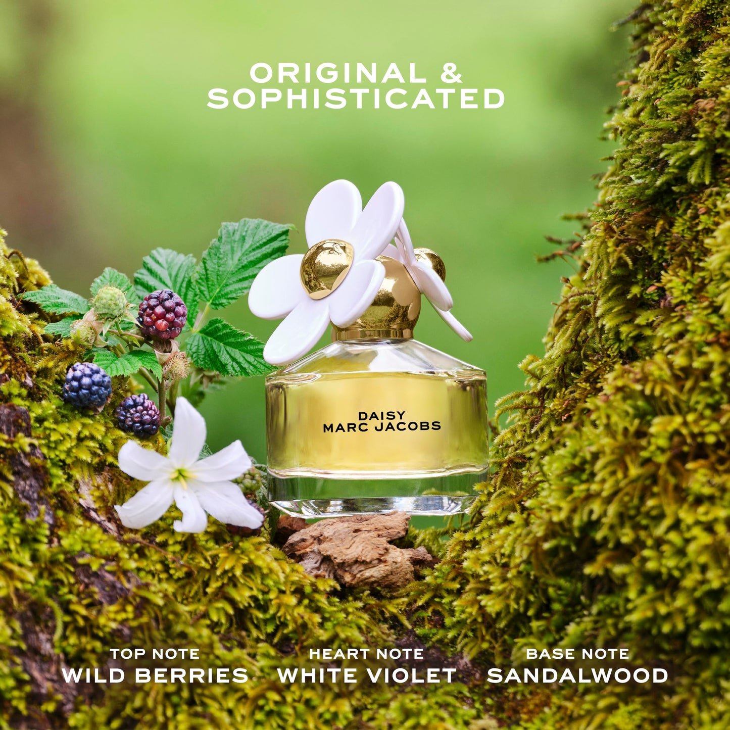 Authentic Marc Jacobs Daisy perfume gold cap detail