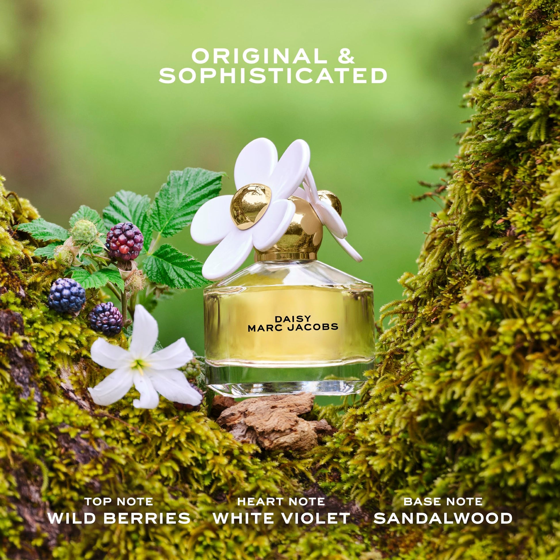 Authentic Marc Jacobs Daisy perfume gold cap detail