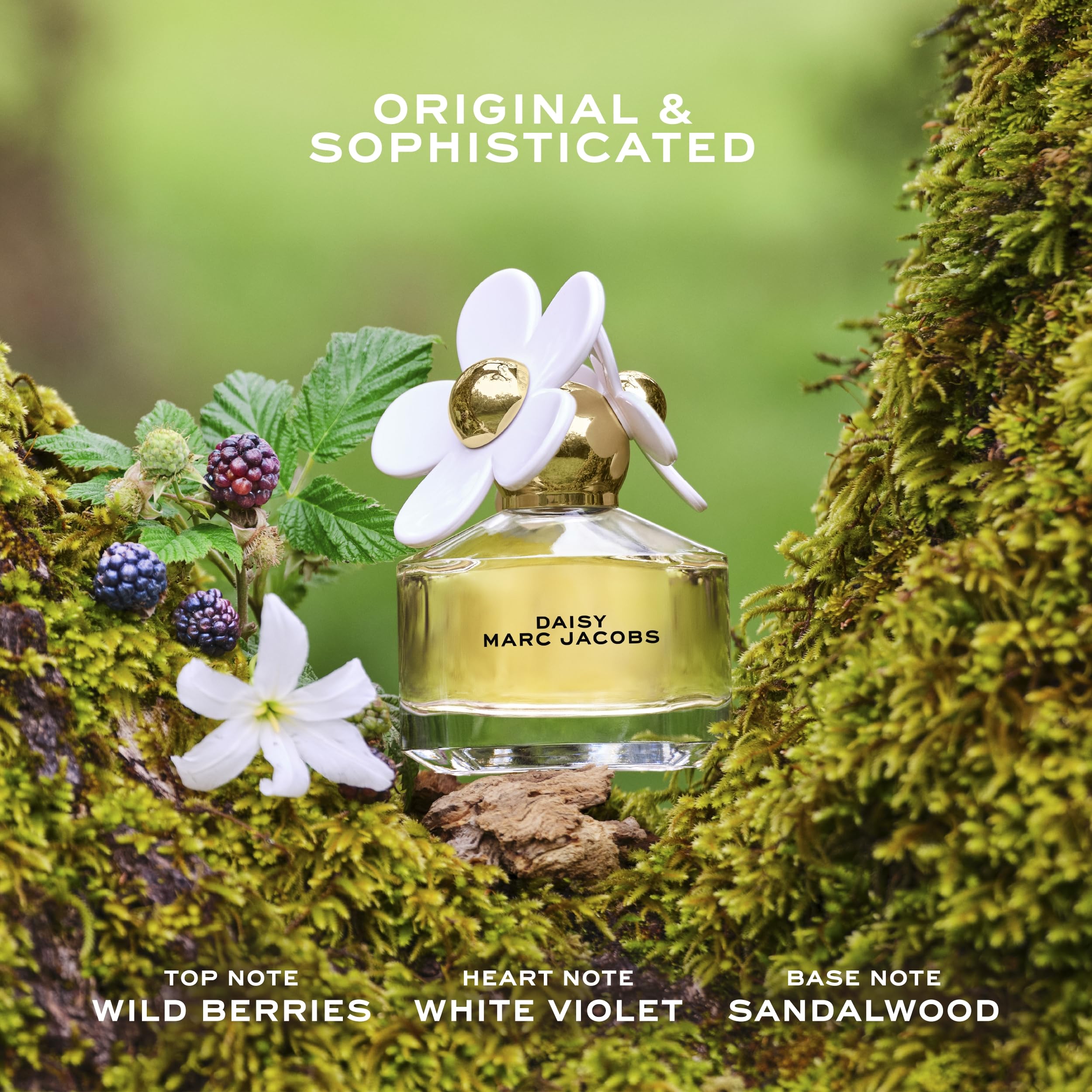 Authentic Marc Jacobs Daisy perfume gold cap detail