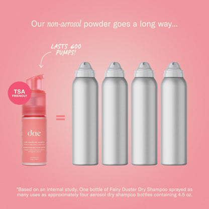Dae Fairy Duster Dry Shampoo Powder non-aerosol container