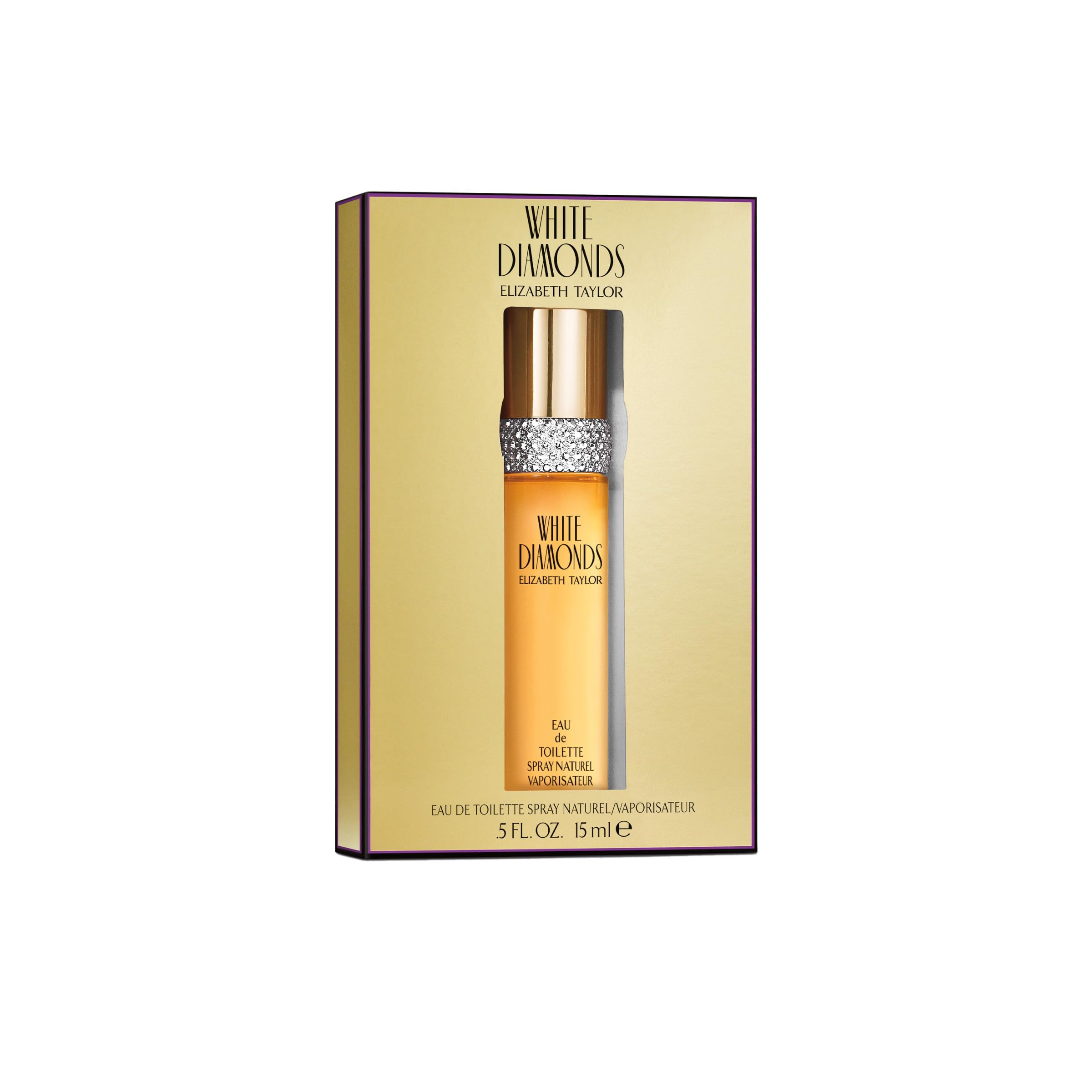 Elizabeth Taylor White Diamonds 0.5 fluid ounce bottle side view
