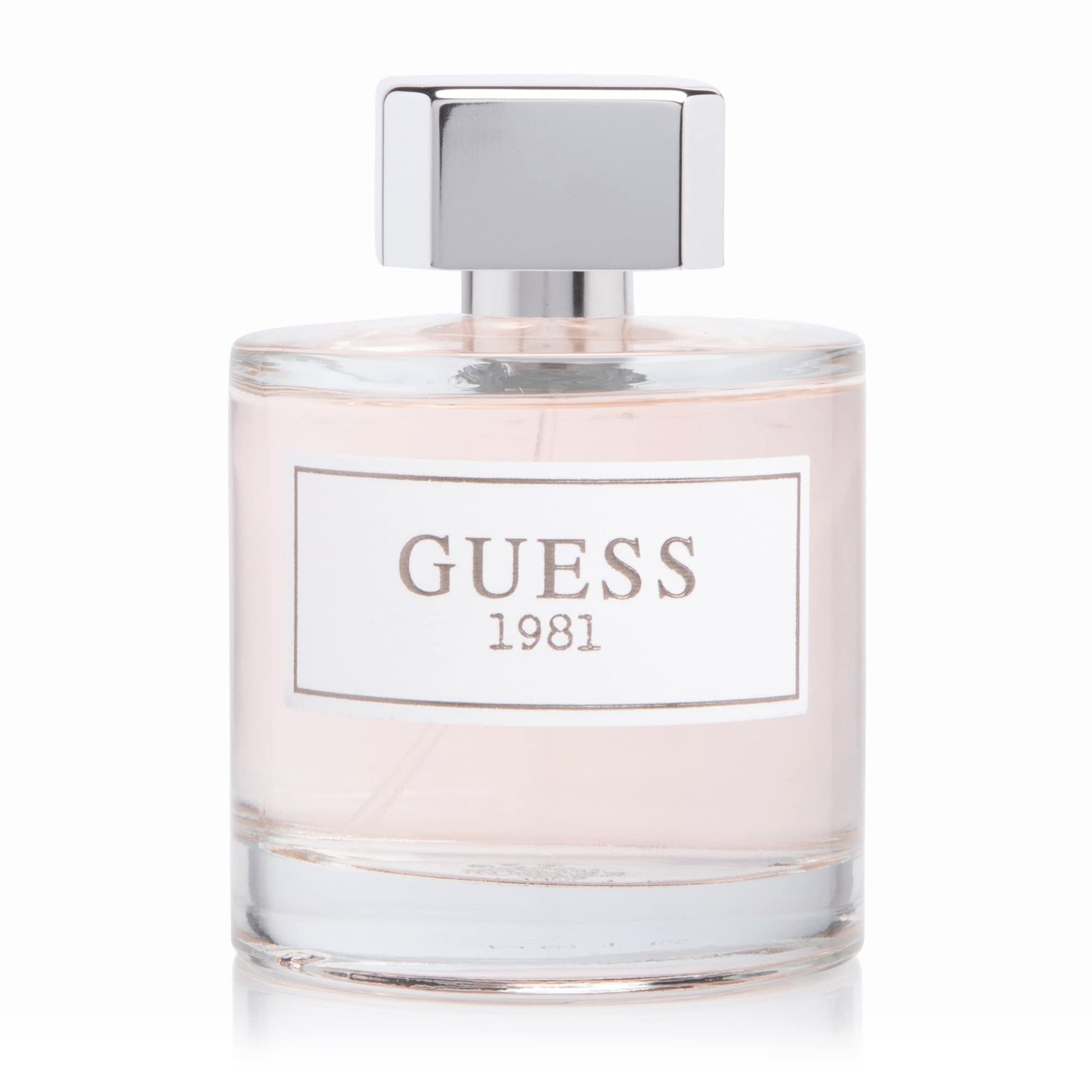 Guess 1981 perfume box packaging design