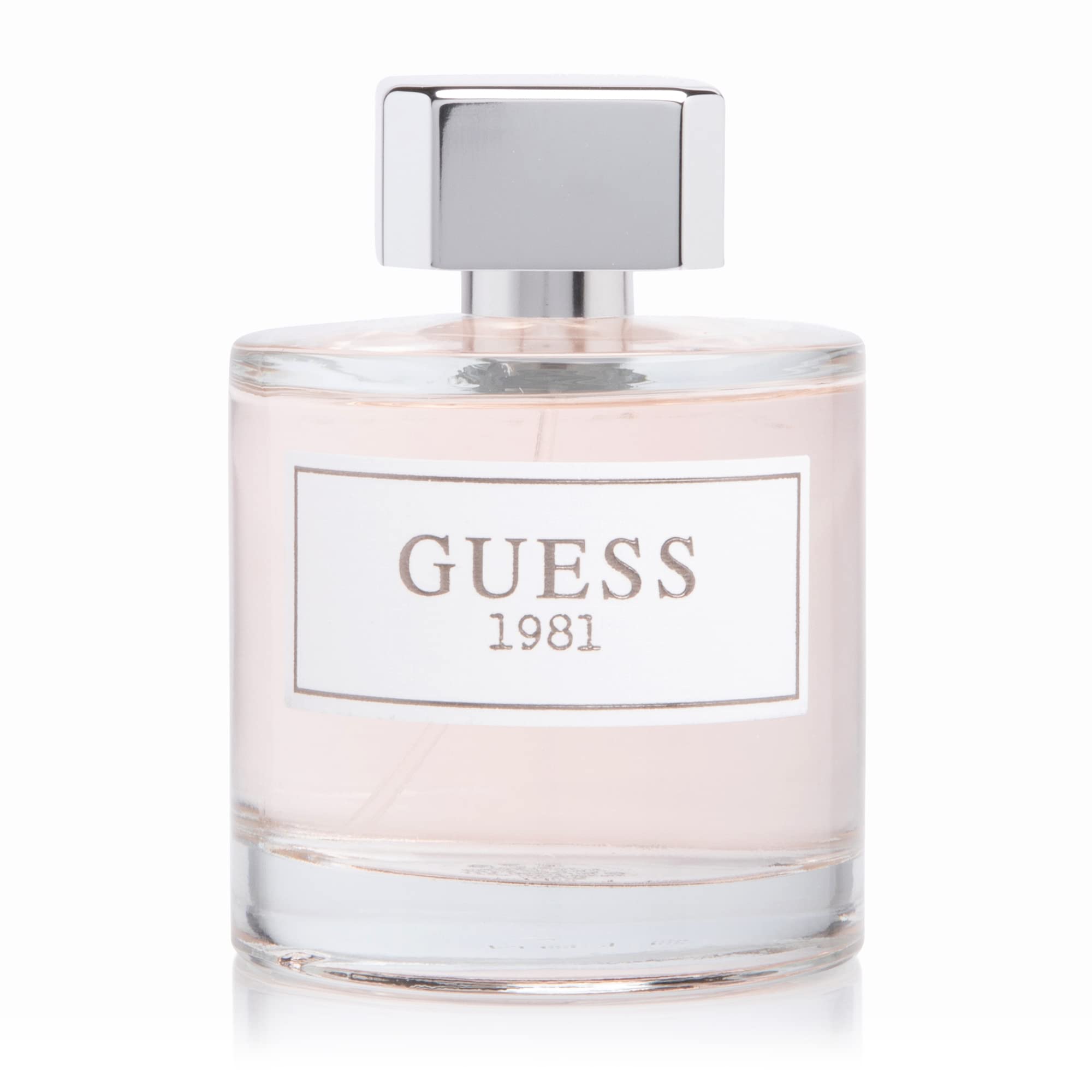 Guess 1981 perfume box packaging design