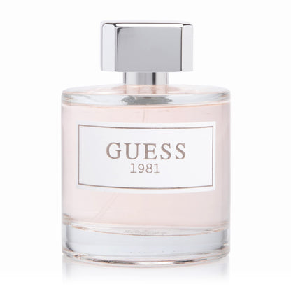 Guess 1981 perfume box packaging design