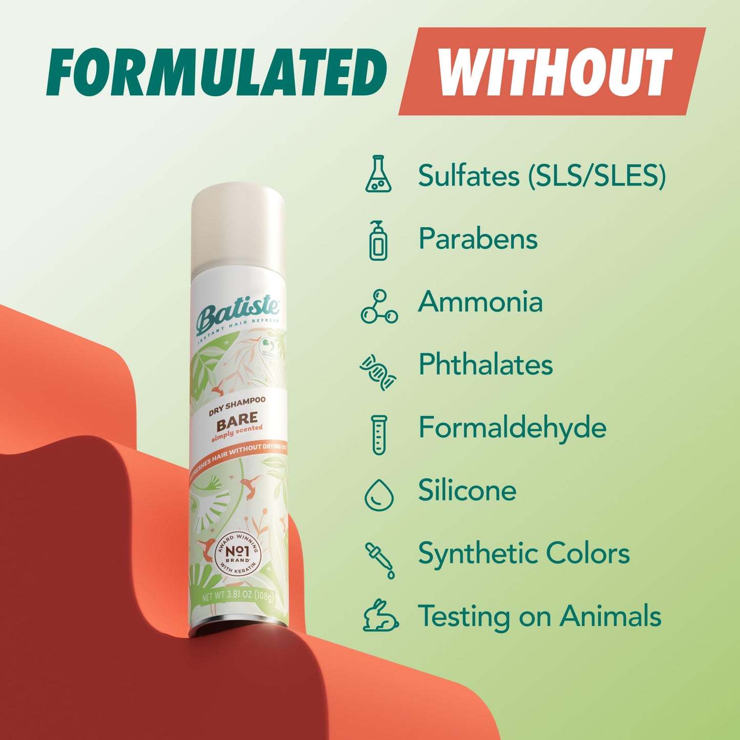 Imported Batiste dry hair spray roots application demonstration