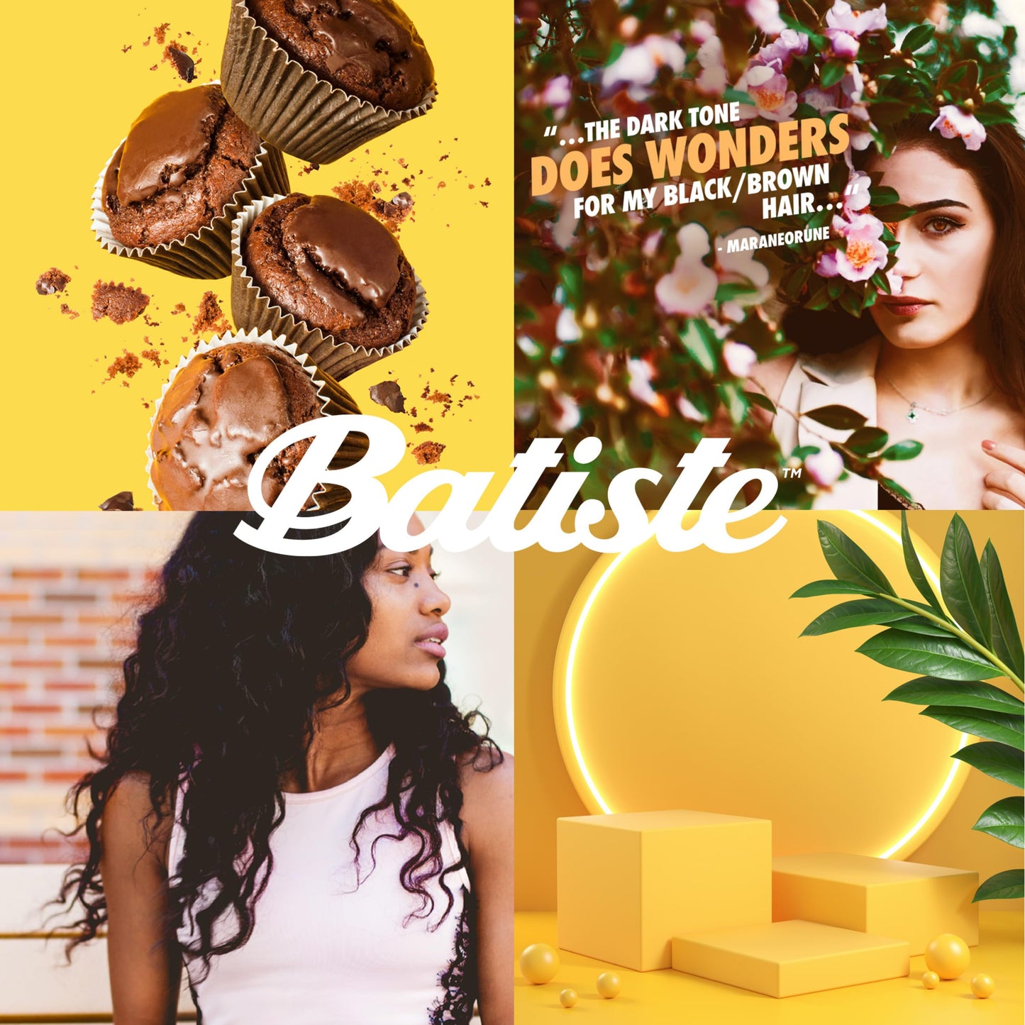 Side view of Batiste dry shampoo dark showing manufacturer information
