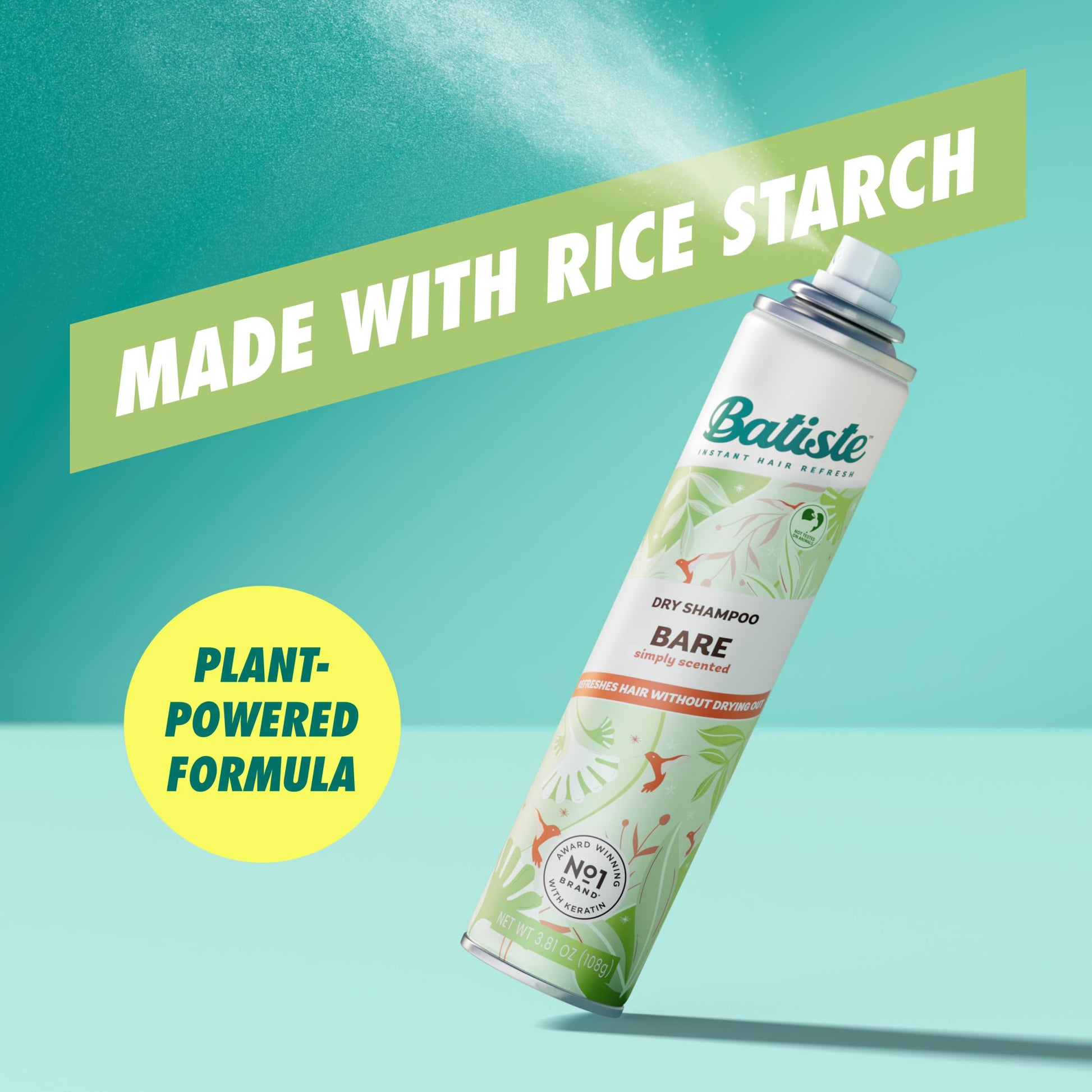USA imported Batiste non greasy hair care spray overview display