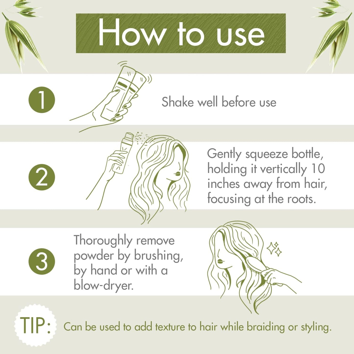 Close up of Klorane dry shampoo botanical ingredient label
