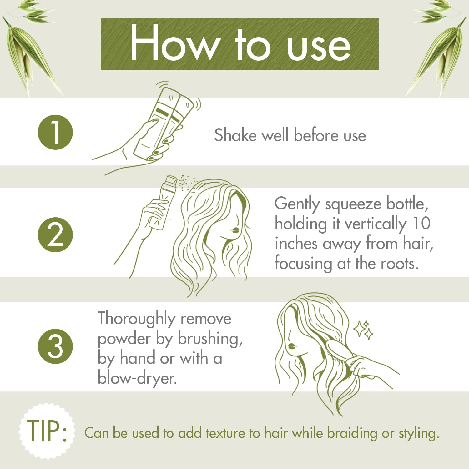 Close up of Klorane dry shampoo botanical ingredient label
