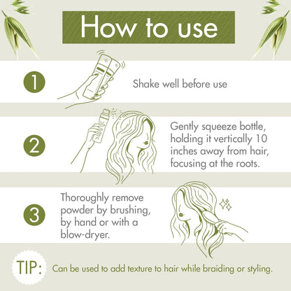 Close up of Klorane dry shampoo botanical ingredient label