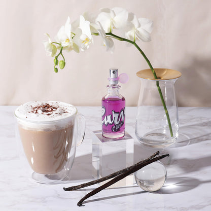 Close up of Curve Crush fragrance branding on bottle