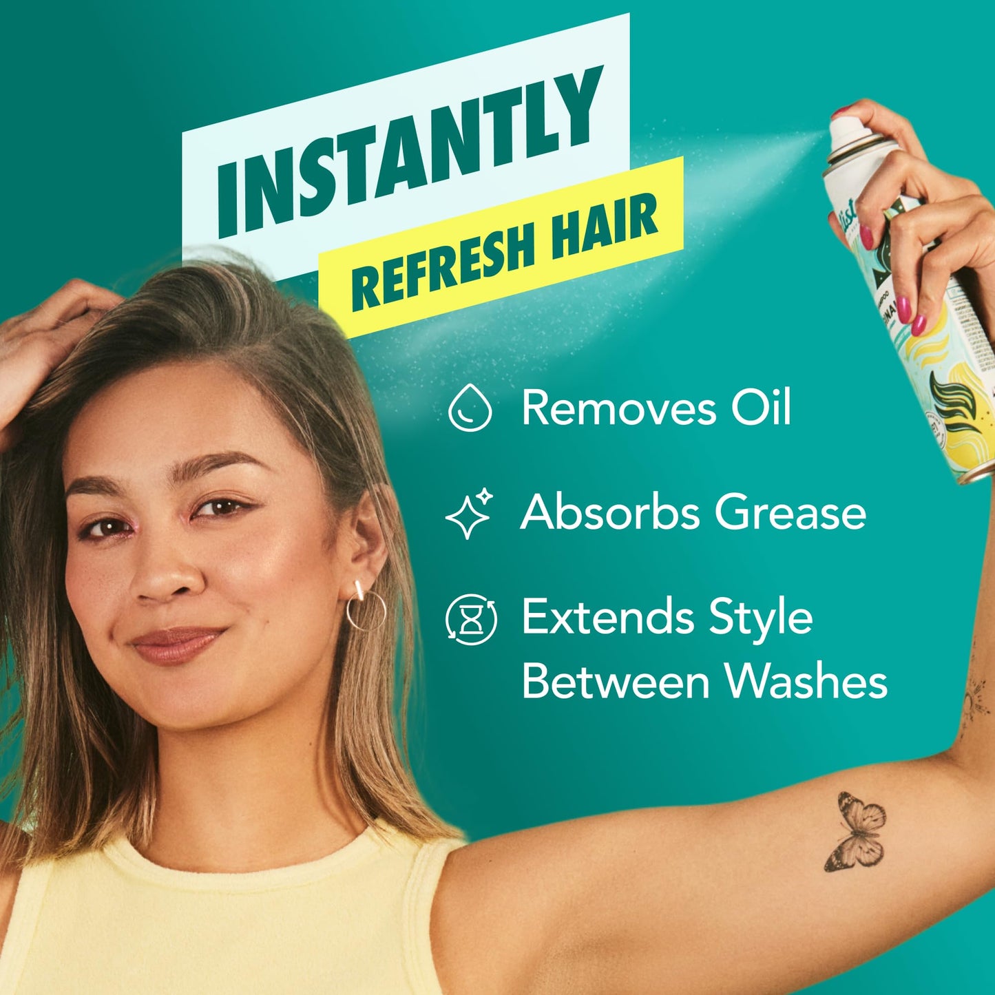 Three bottles of Batiste Original dry shampoo side by side