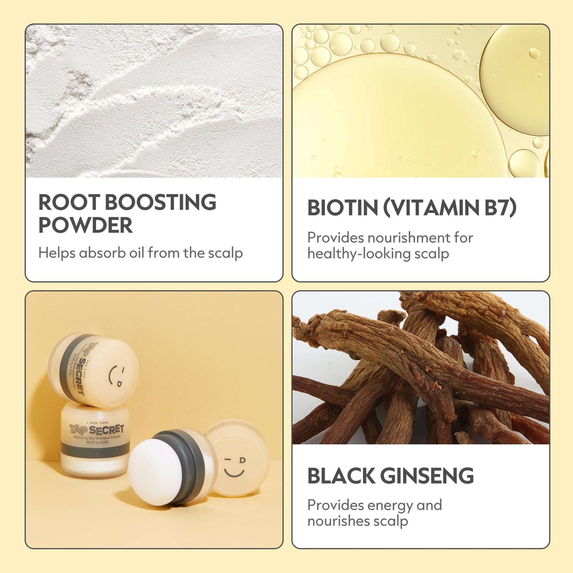 I DEW CARE black ginseng hair volumizing powder swatch texturing demonstration