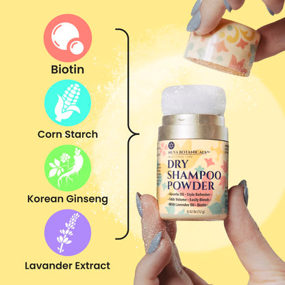 Nuva Botanicals dry shampoo powder applicator brush