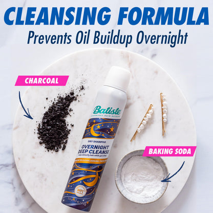 Back of Batiste Overnight Deep Cleanse dry shampoo packaging
