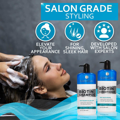 Keratin infused hair volumizing shampoo texture and bottle image