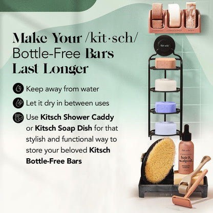 Kitsch Rosemary and Biotin duo pack alongside natural botanical ingredients representing hair strand thickening.