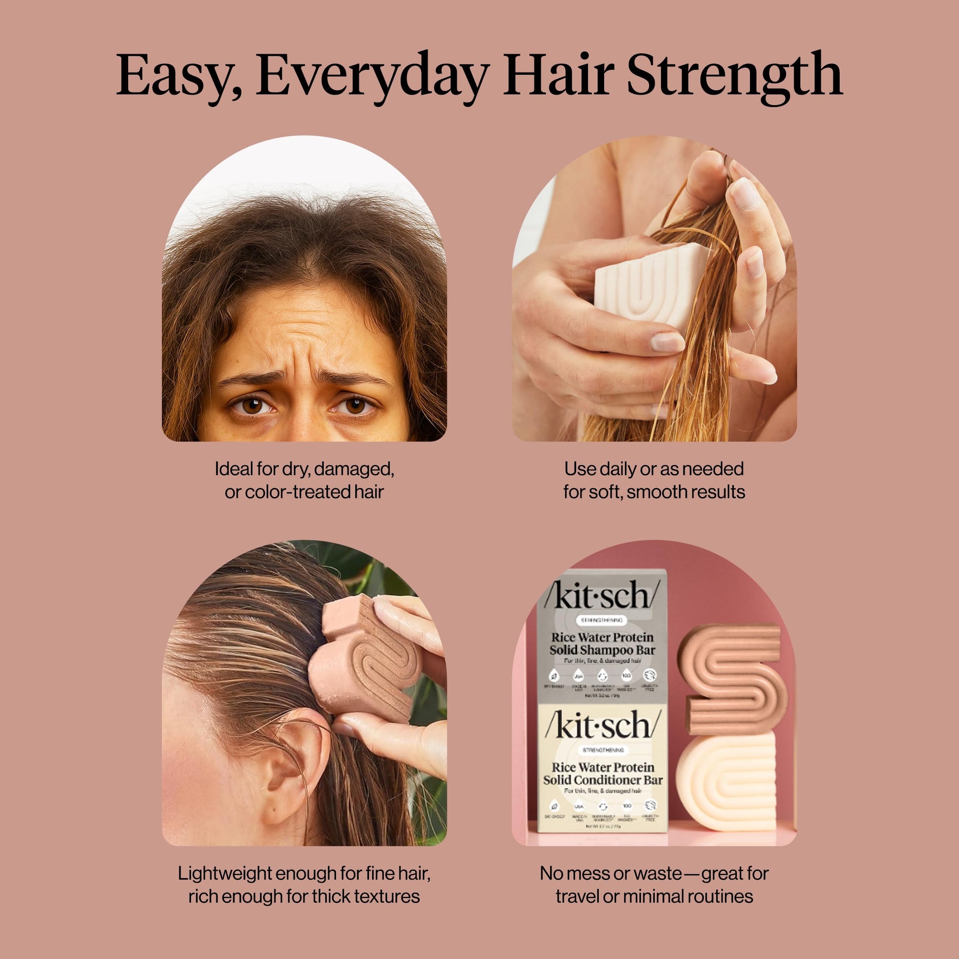 Premium authentic Kitsch beauty bars imported from USA for thinning hair treatment