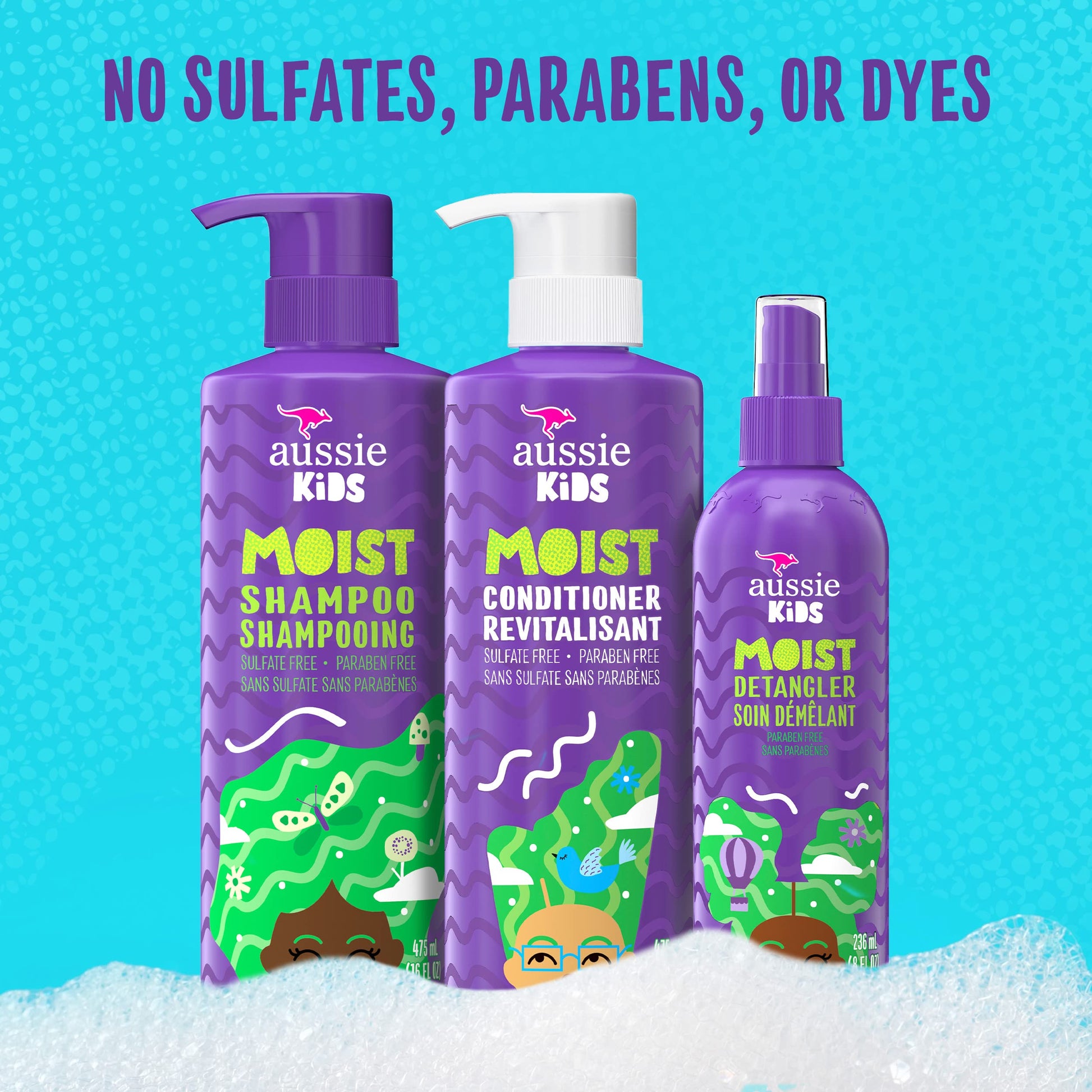 Aussie Kids complete bundle collection arranged beautifully for premium imported bath care