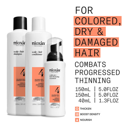 NIOXIN System 4 Scalp Therapy Conditioner bottle targeting progressed thinning hair