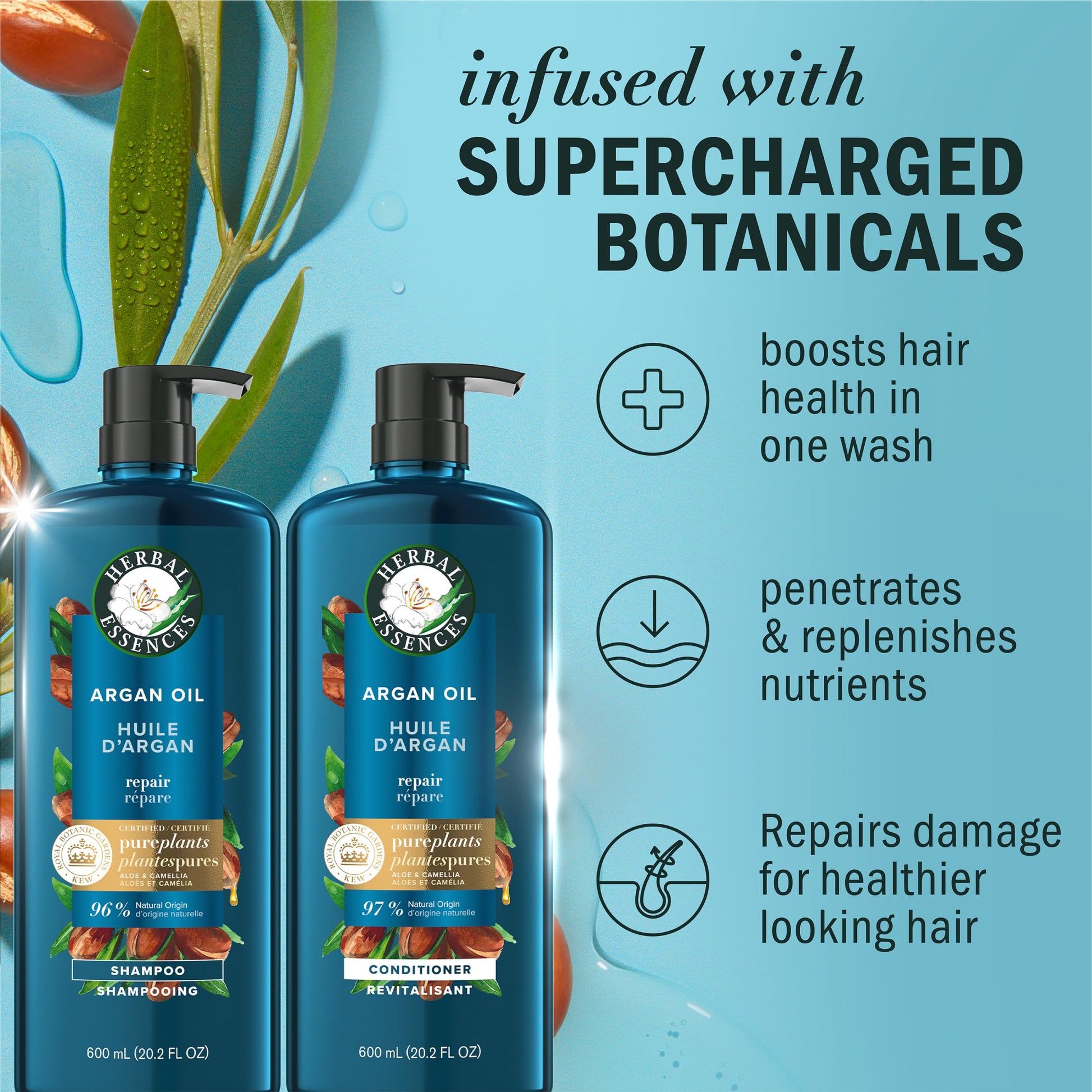 Herbal Essences bio renew Argan Oil of Morocco twin set for damaged hair