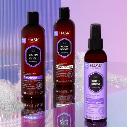 Imported USA hair thickening system showing convenient squeeze bottle dispenser design