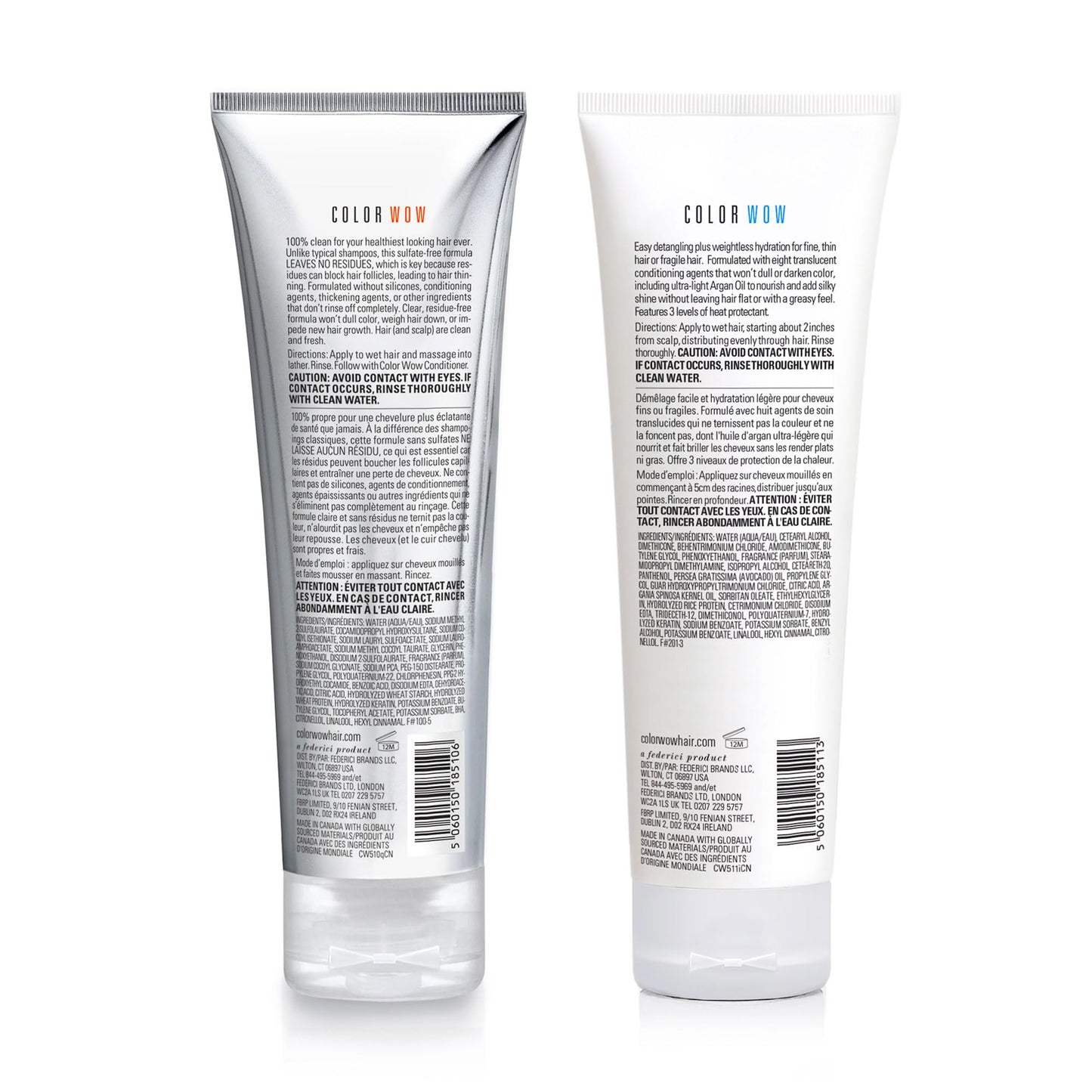 Color Wow Color Security Shampoo bottle highlighting the residue free formula details