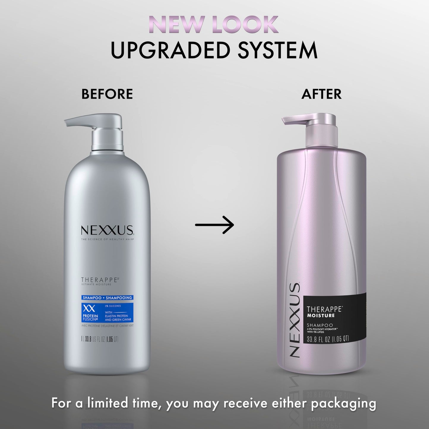 Nexxus Therappe silicone free shampoo for dry hair professional size packaging