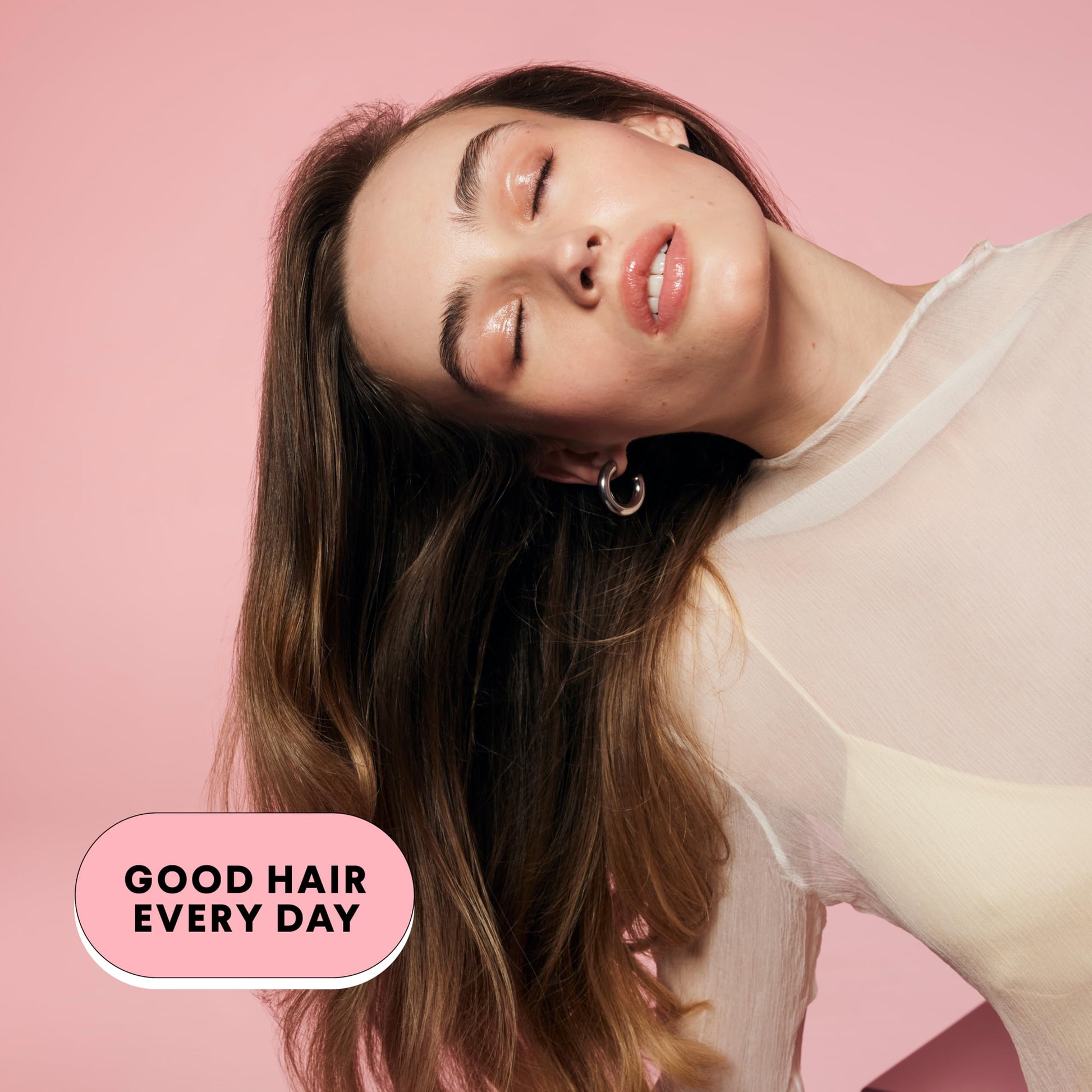 Side view highlighting the sustainable and recyclable packaging of the Monday Haircare twin pack.