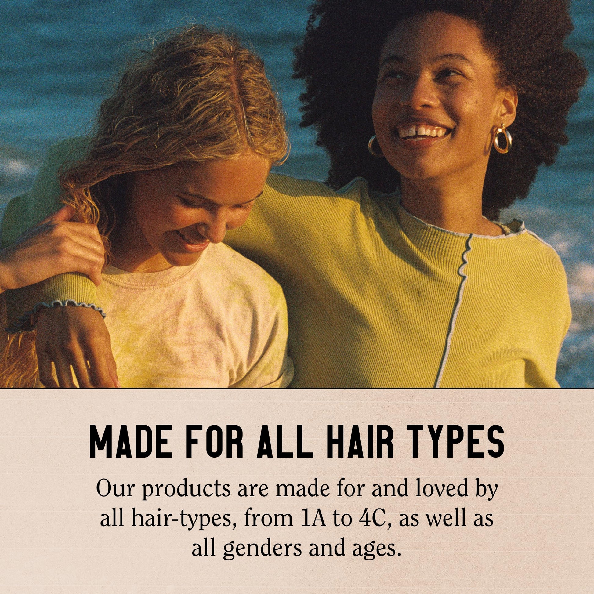 Toasted coconut scented natural hair care products with recycled packaging
