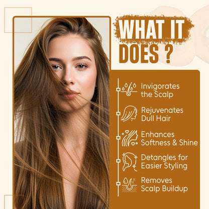 Back label of Infina Essentials Batana shampoo illustrating directions for use and complete ingredient list