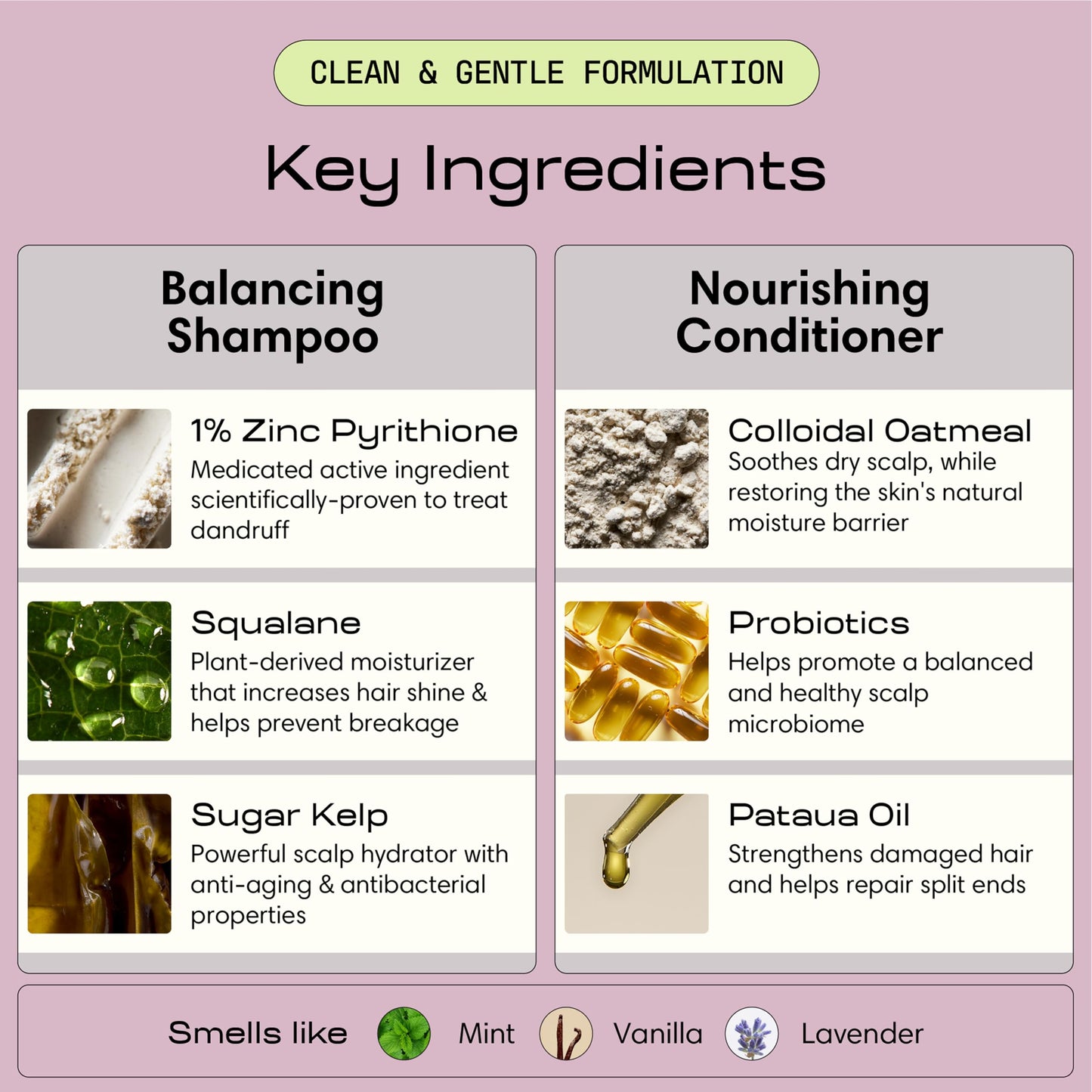 Jupiter Nourishing Conditioner bottle back label showing natural ingredients for dry scalp