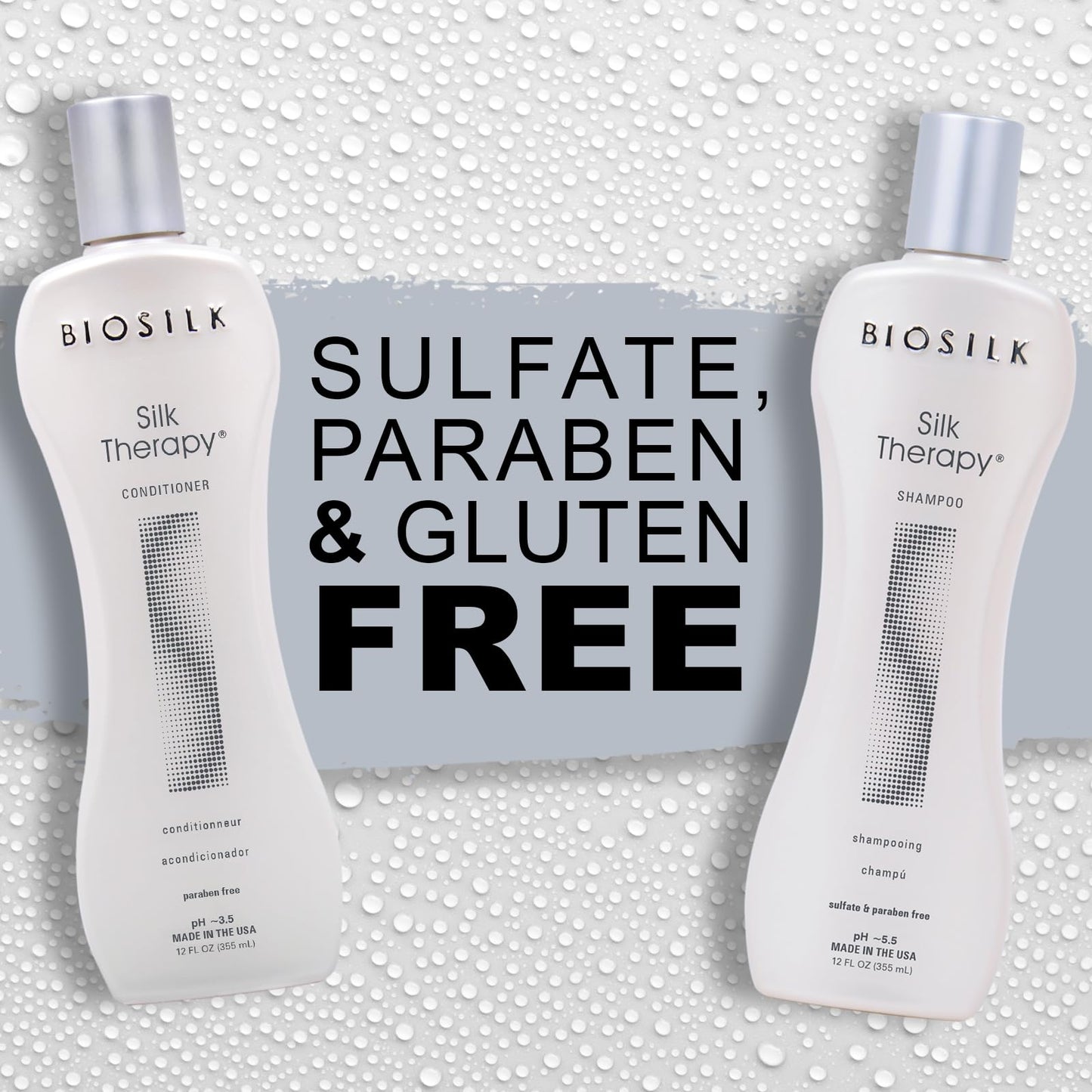 BioSilk Silk Therapy Duo Set packaged together showcasing the secure seals for imported premium haircare items.