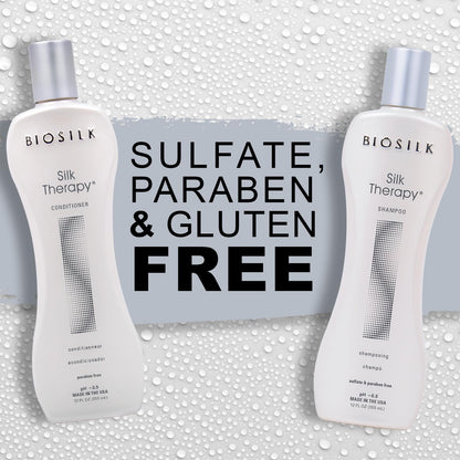 BioSilk Silk Therapy Duo Set packaged together showcasing the secure seals for imported premium haircare items.