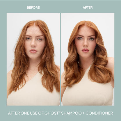 Back label of Verb Ghost Shampoo showing sulfate free and paraben free product ingredients