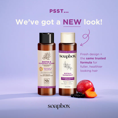Soapbox volumizing hair care duo bottles side by side on a clean background