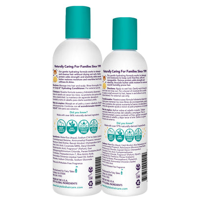 Fairy Tales Curly Q shampoo twelve ounce bottle showing clean ingredients label