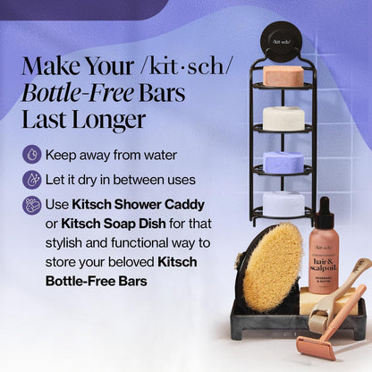 Kitsch zero waste biotin infused purple hair bars textures