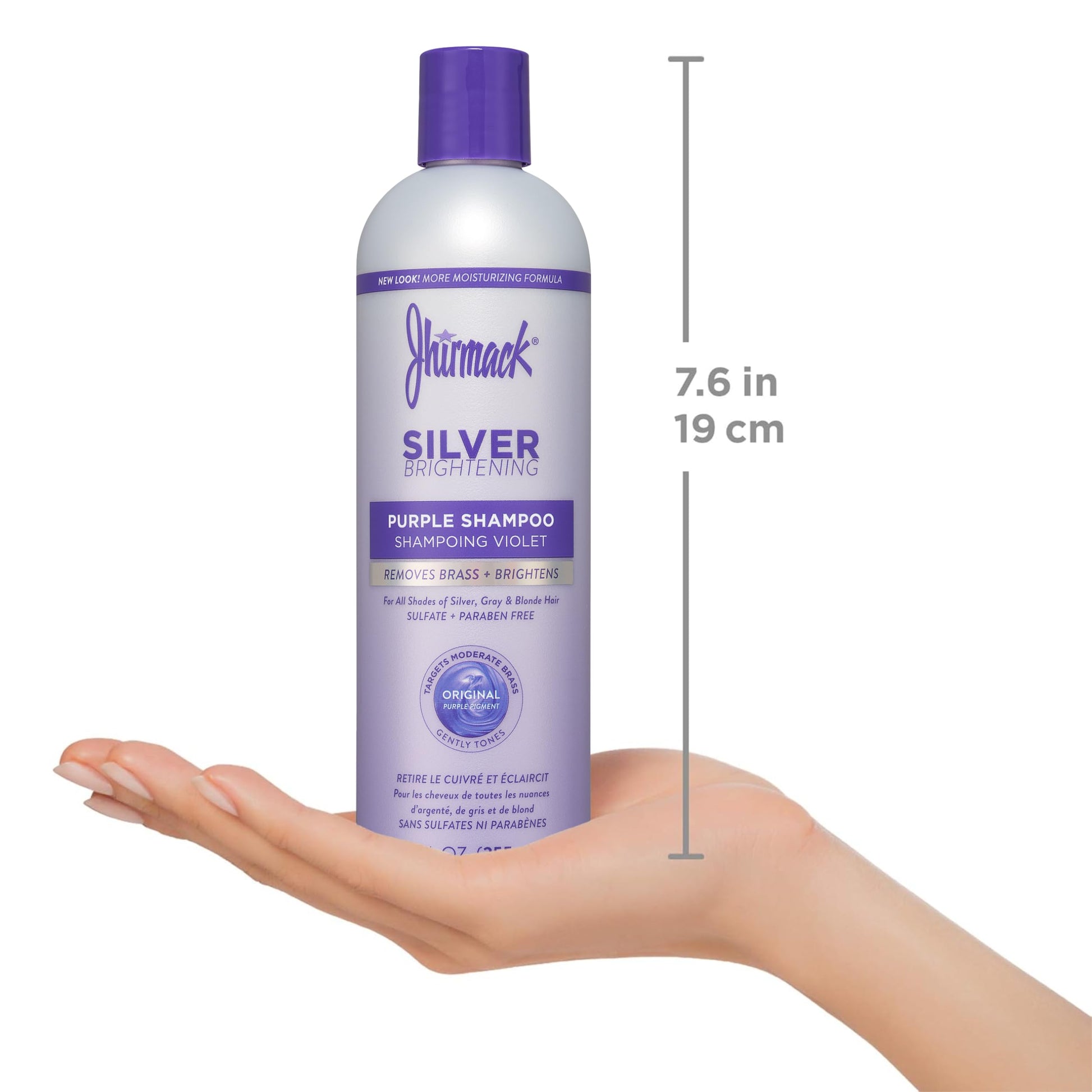 Jhirmack hair care set for silver blonde and grey hair showcasing authentic USA imported packaging