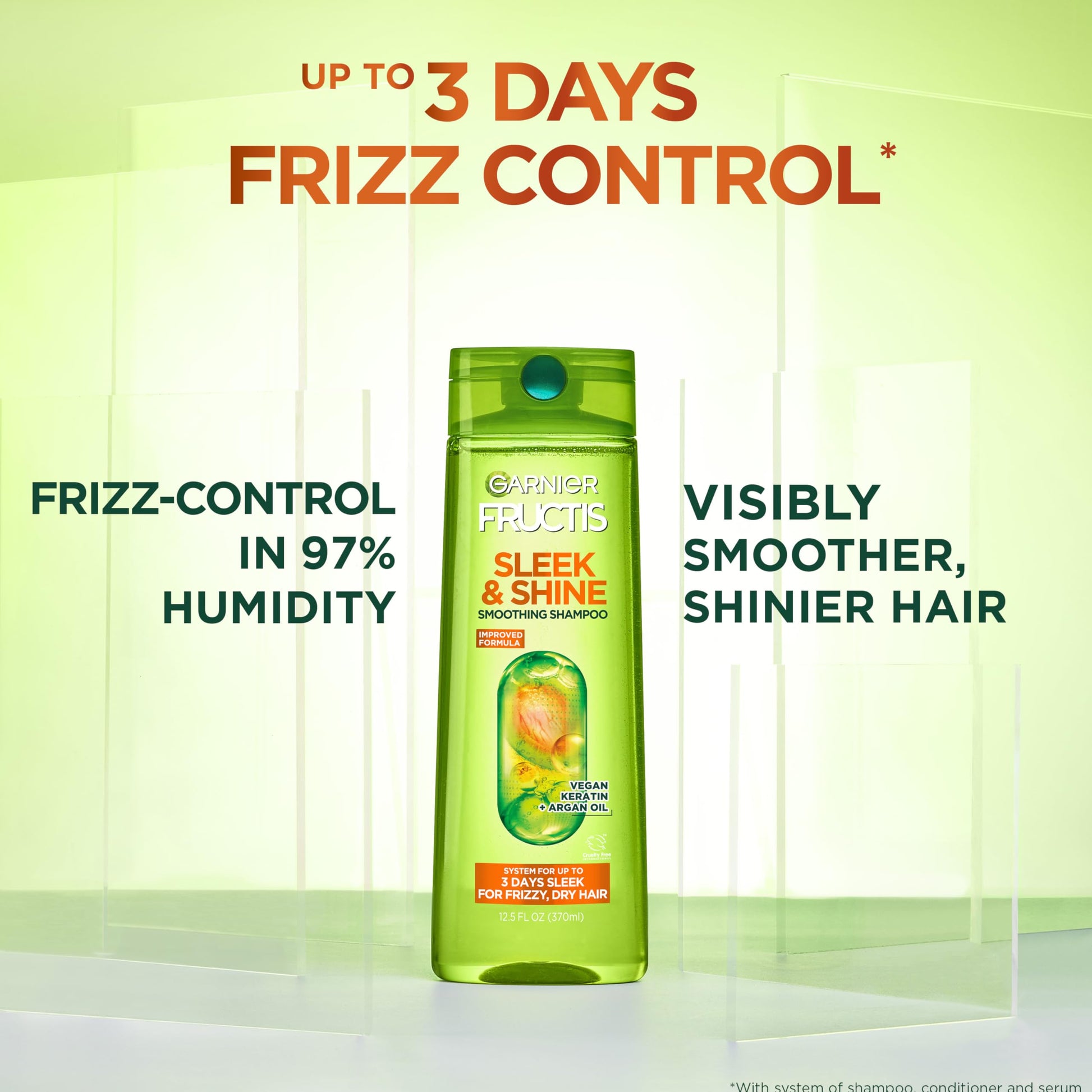 Garnier Fructis Sleek and Shine duo pack for seventy two hour humidity protection