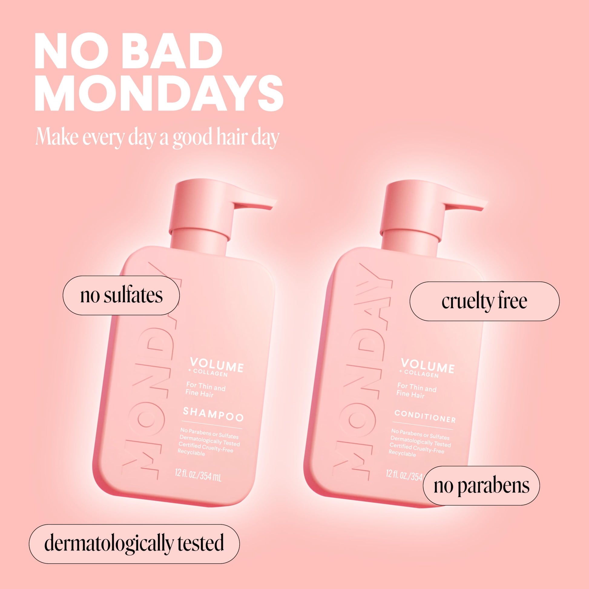 MONDAY HAIRCARE award winning volume collection for flat hair