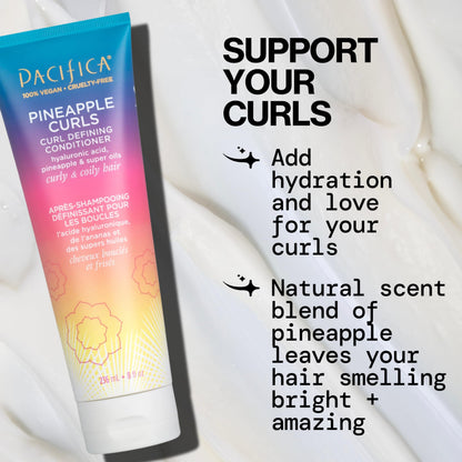 Pacifica ultra creamy pineapple curls conditioner for wavy and coily hair care